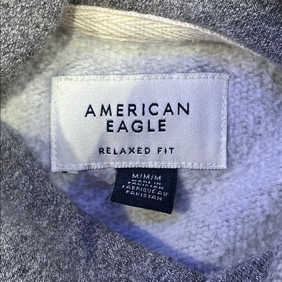 American Eagle Men’s Gray Heavyweight Relaxed Fit Hoodie LIKE NEW Size M - Picture 3 of 5